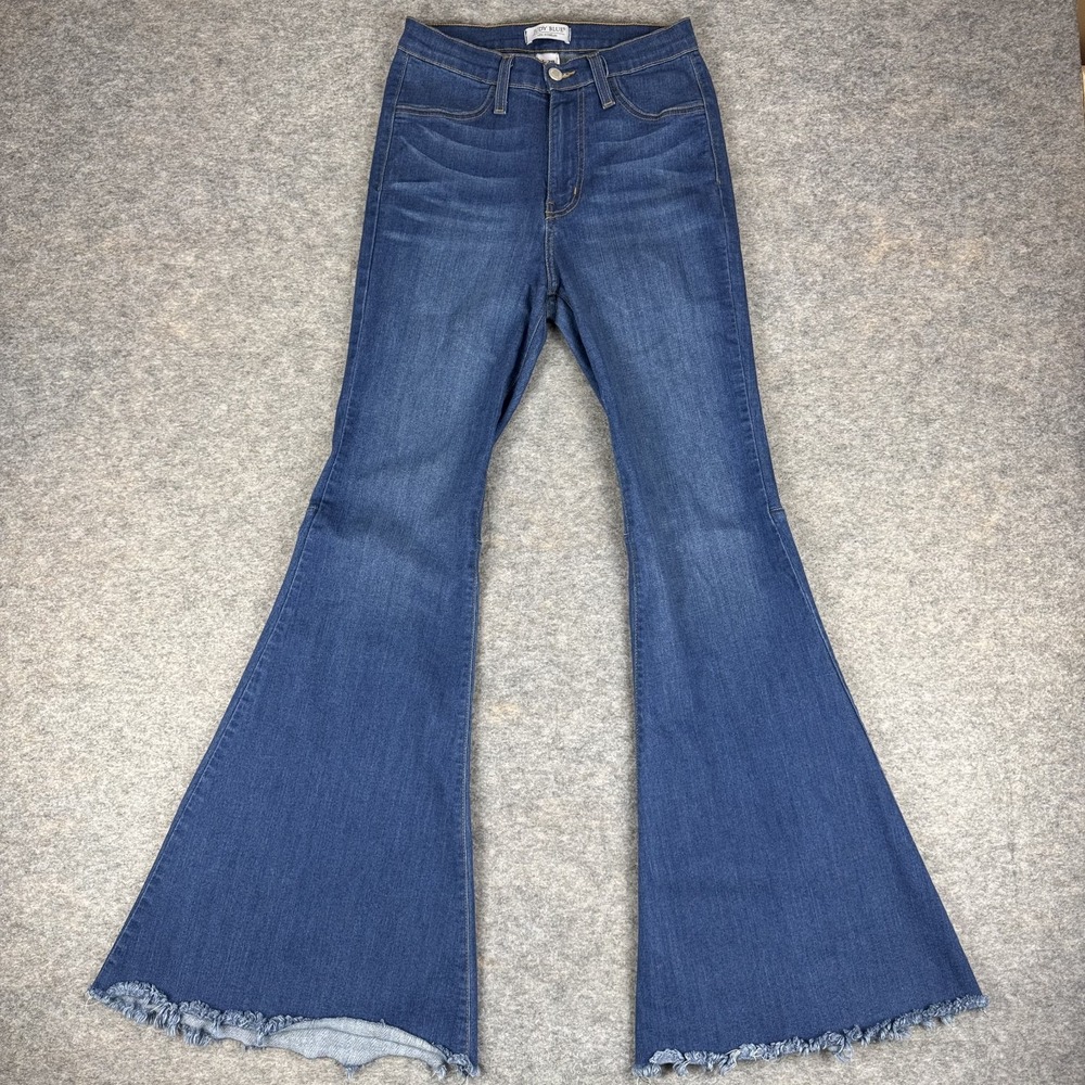 Judy Blue Super Flare Jeans 31" Bellbottoms Blue Womens 7 28